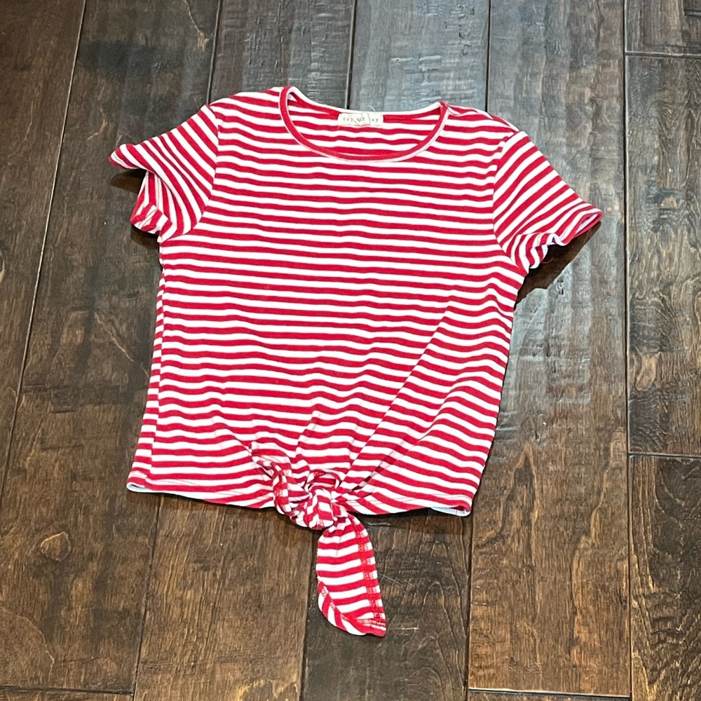 Copper Key Red Striped Kids Shirt
